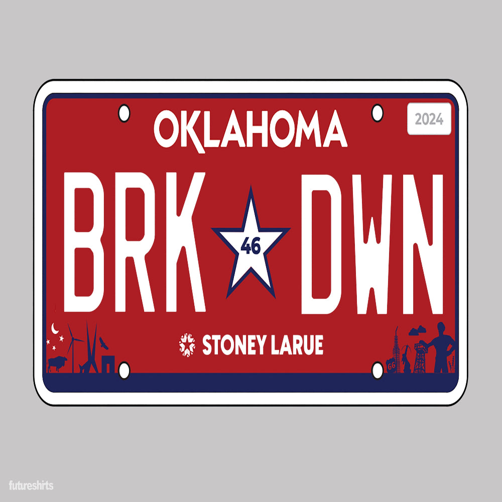Oklahoma Breakdown License Plate