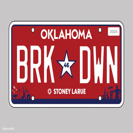 Oklahoma Breakdown License Plate